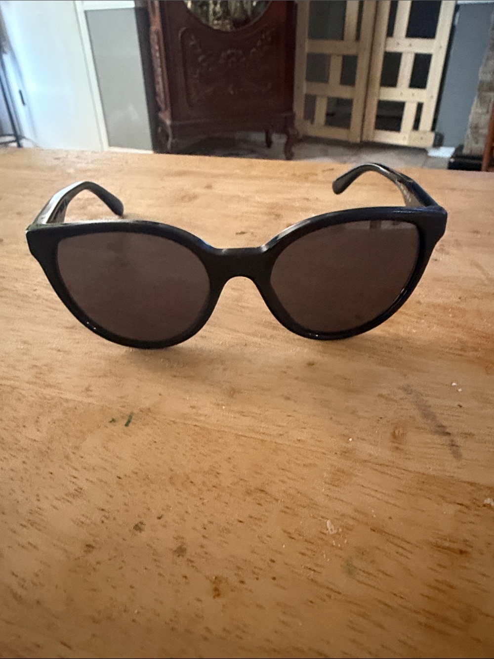Versace Black Frame Sunglasses with Dark Lenses